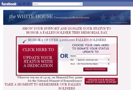 The application, which officially goes live on Memorial Day, is being promoted by other government and U.S. military Facebook pages. 